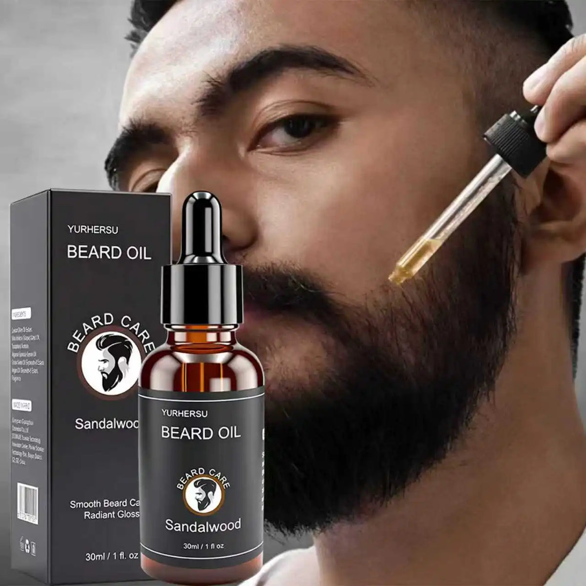YURHERSU 30ml Beard Growth Oil – Thick, Soft & Smooth Beard Growth Oil HIP Default Title