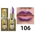 6 Color Glitter Two-tone Lipstick Purple Black Matte 1pc Lipsticks Cosmetics Easy to Use Lip Tint Makeup Lip Beauty Red Pigment HIP 106