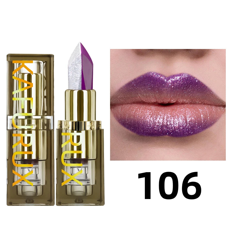 KAFURUX Two-Tone Glitter Lipstick – 6 Bold Shades Two-Tone Lipstick HIP 106
