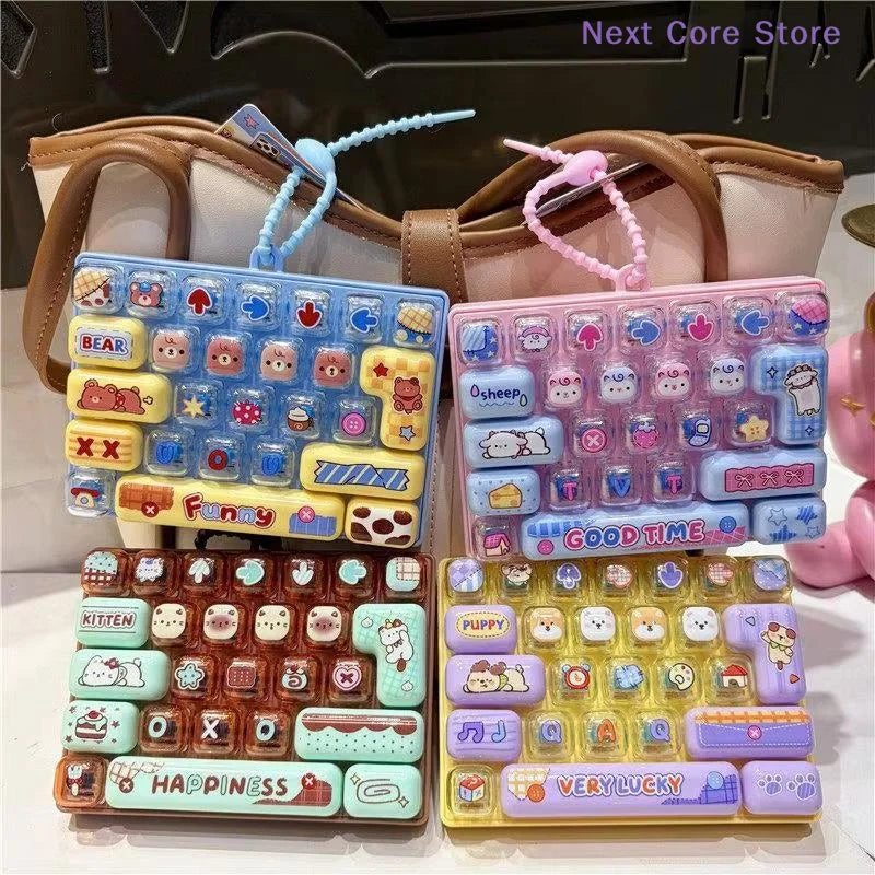 Mini Keyboard Fidget Toy – Cute Animal Keycaps | Bag Charm Fidget Toy HIP
