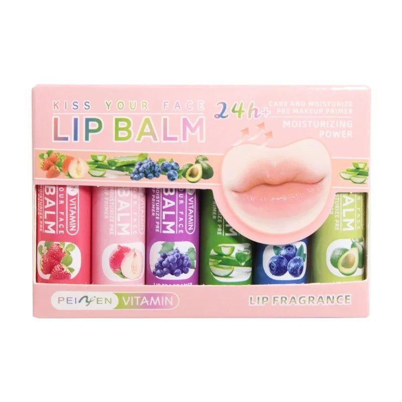 Fruit Flavor Lip Balm Set – 6 Pcs Moisturizing & Hydrating Lip Balm Set HIP 01