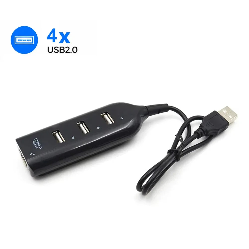 KEBIDUMEI 8-Port USB 2.0 Hub with SD & TF Card Reader USB Hub HIP 4-in-1