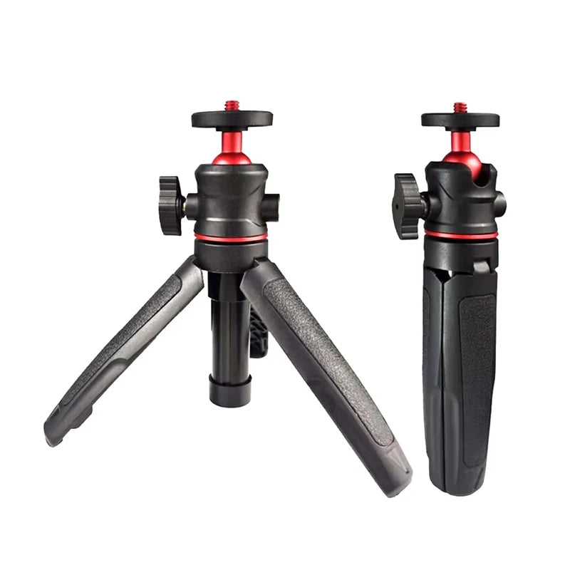 MT-08 Foldable Mini Tripod Cold Shoe Ball Head Selfie Stick Mini Camera Tripod HIP