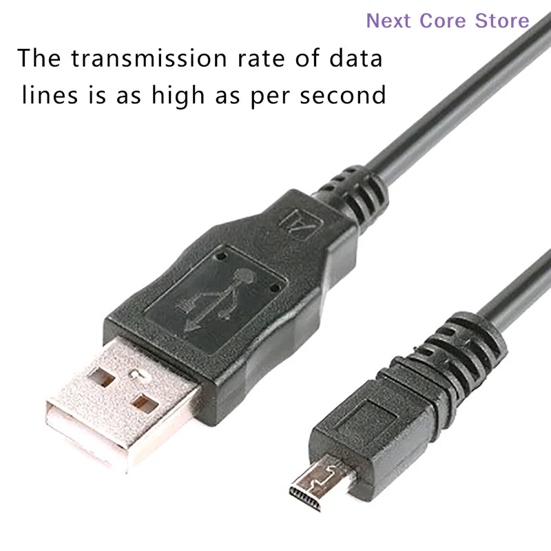 8-Pin USB Camera Data Transfer Cable 150cm – Multi-Brand Camera USB Cable HIP