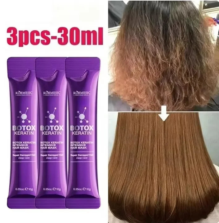 Keratin Hair Mask – 5-Second Deep Moisture & Frizz Control Keratin Hair Mask HIP 3pcs