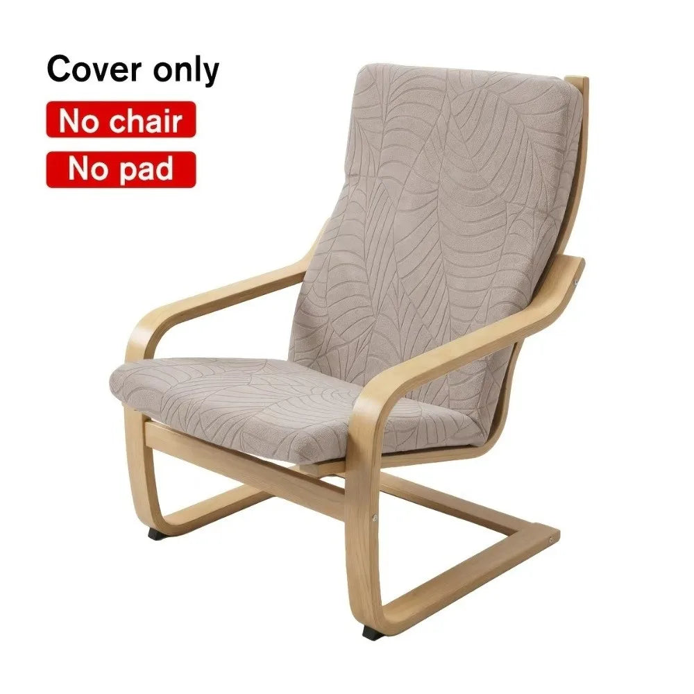 Stretch Jacquard Poang Chair Slipcover – Elastic Non-Slip Chair Slipcover HIP Camel