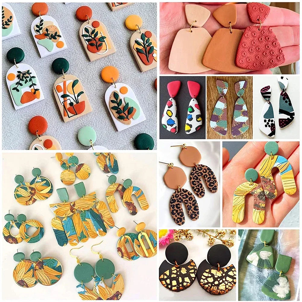 18-129PCS Different Shapes Polymer Clay Cutters Earring Making Supplies Crafts Clay Jewelry Cutting Tools Accessories HIP