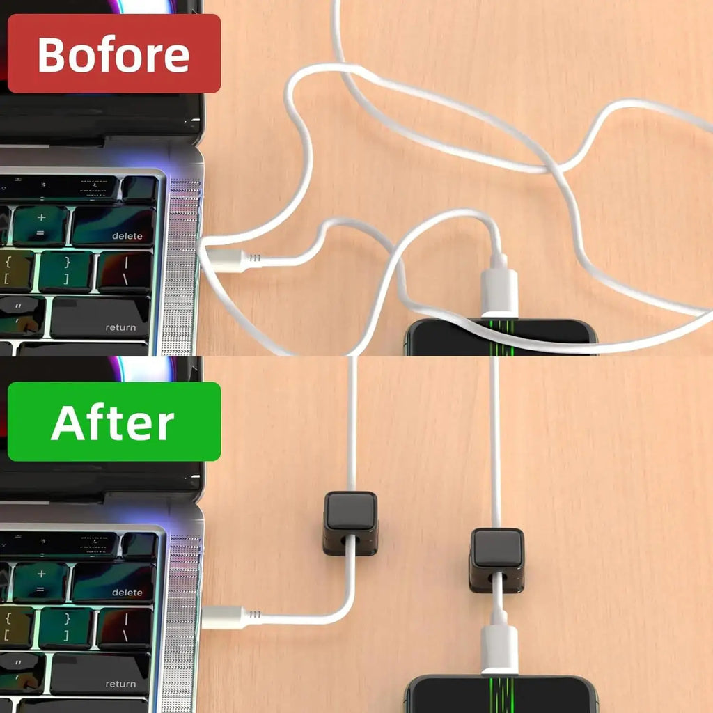 6-Pack Magnetic Cable Clips – Under Desk Cord Organizer Cable Organizer Clips HIP