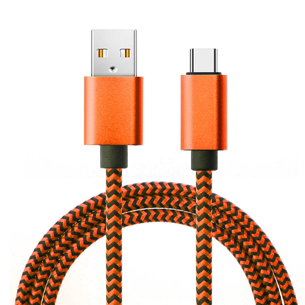 USB-C Nylon Braided Fast Charging Cable – 1m, 2m & 3m USB-C Charging Cable HIP Yellow 3m