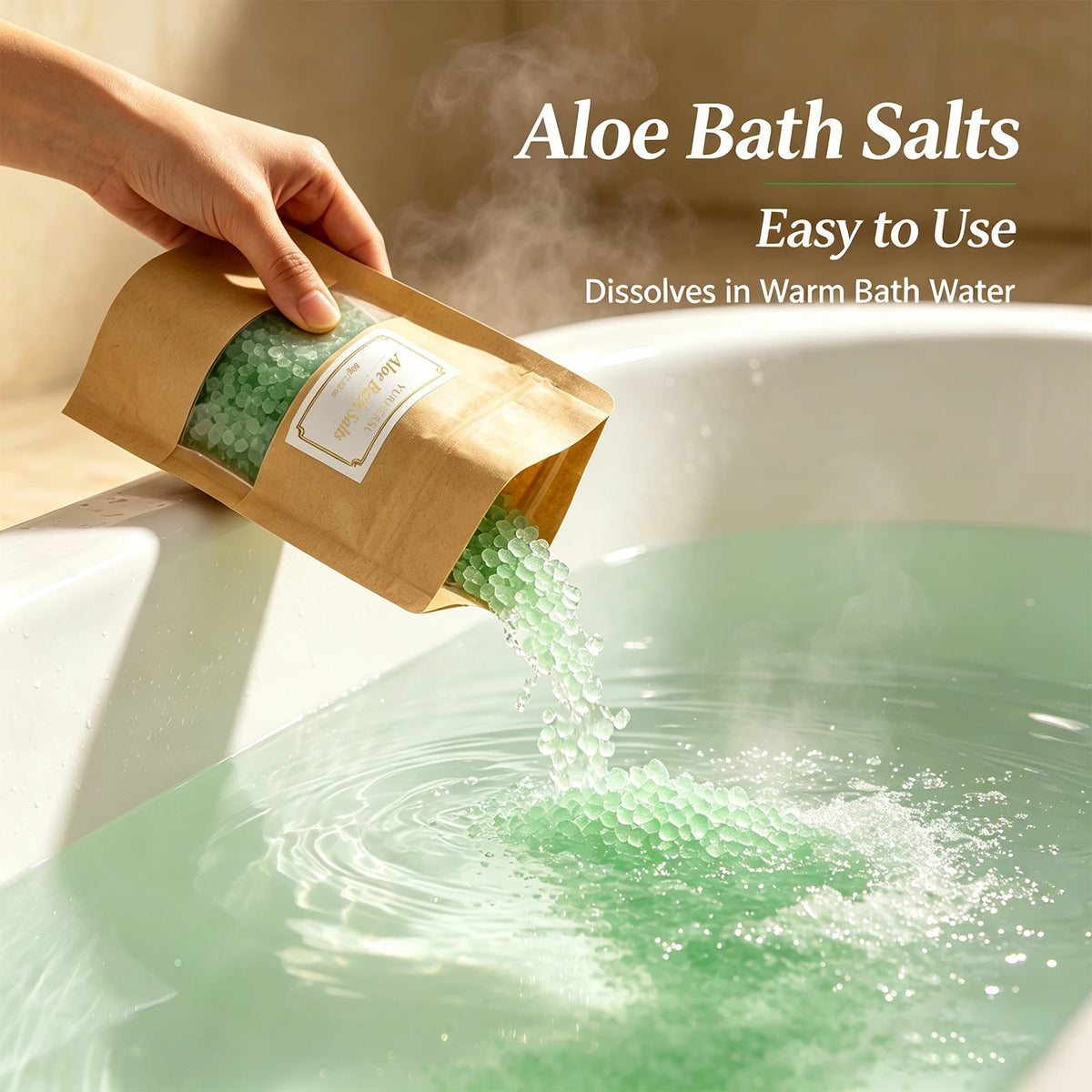 YURHERSU Aloe Color Bath Salts – Home Spa & Gift Idea Color Bath Salts HIP