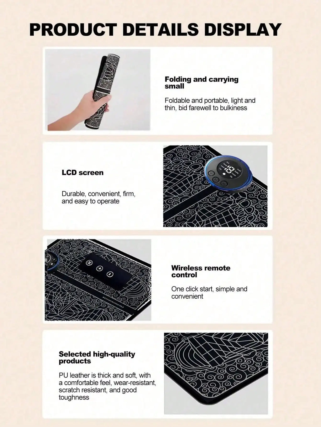 EMS Rechargeable Foot Massager Pad – Electric Relaxation Tool EMS Foot Massager HIP