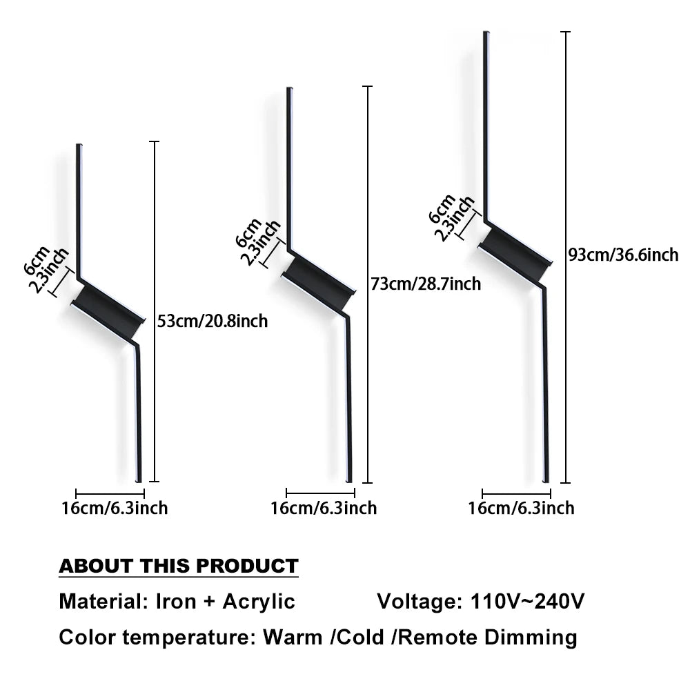 Nordic Minimalist LED Wall Sconce – Dimmable Indoor Lamp LED Wall Sconce HIP