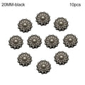 10-Pack Retro Metal Pearl Diamond Buttons – DIY Sewing Decorative Sewing Buttons HIP black-20MM
