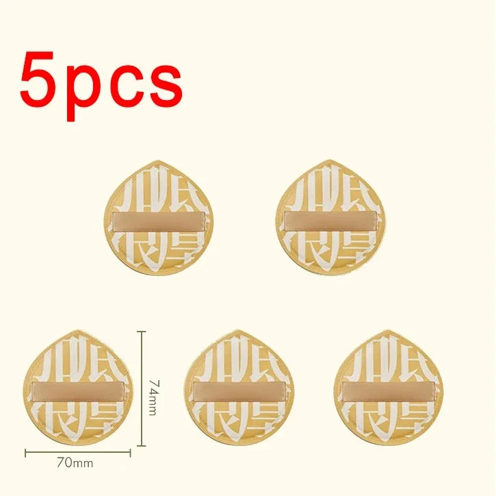Super Thick Velvet Powder Puff – Wet & Dry Foundation Sponge Makeup Powder Puff HIP A5pcs Yellow- L