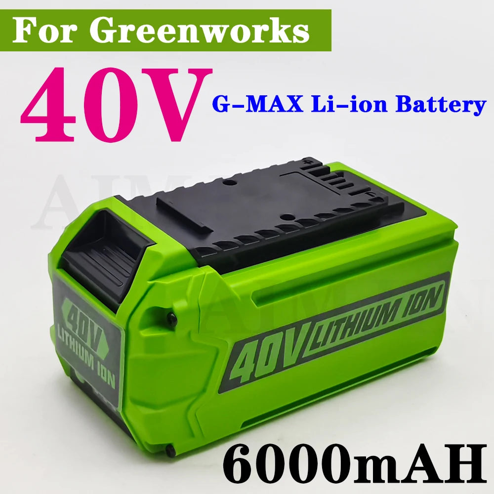 6Ah 40V G-MAX Li-Ion Replacement Battery for Greenworks Tools Replacement Tool Battery HIP