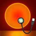 LED Sunset Lamp Nightlights USB Projector Birthday Party Decoration Mood Lights For Bedroom Living Room Wall Photography HIP Sunset Red USB Plug