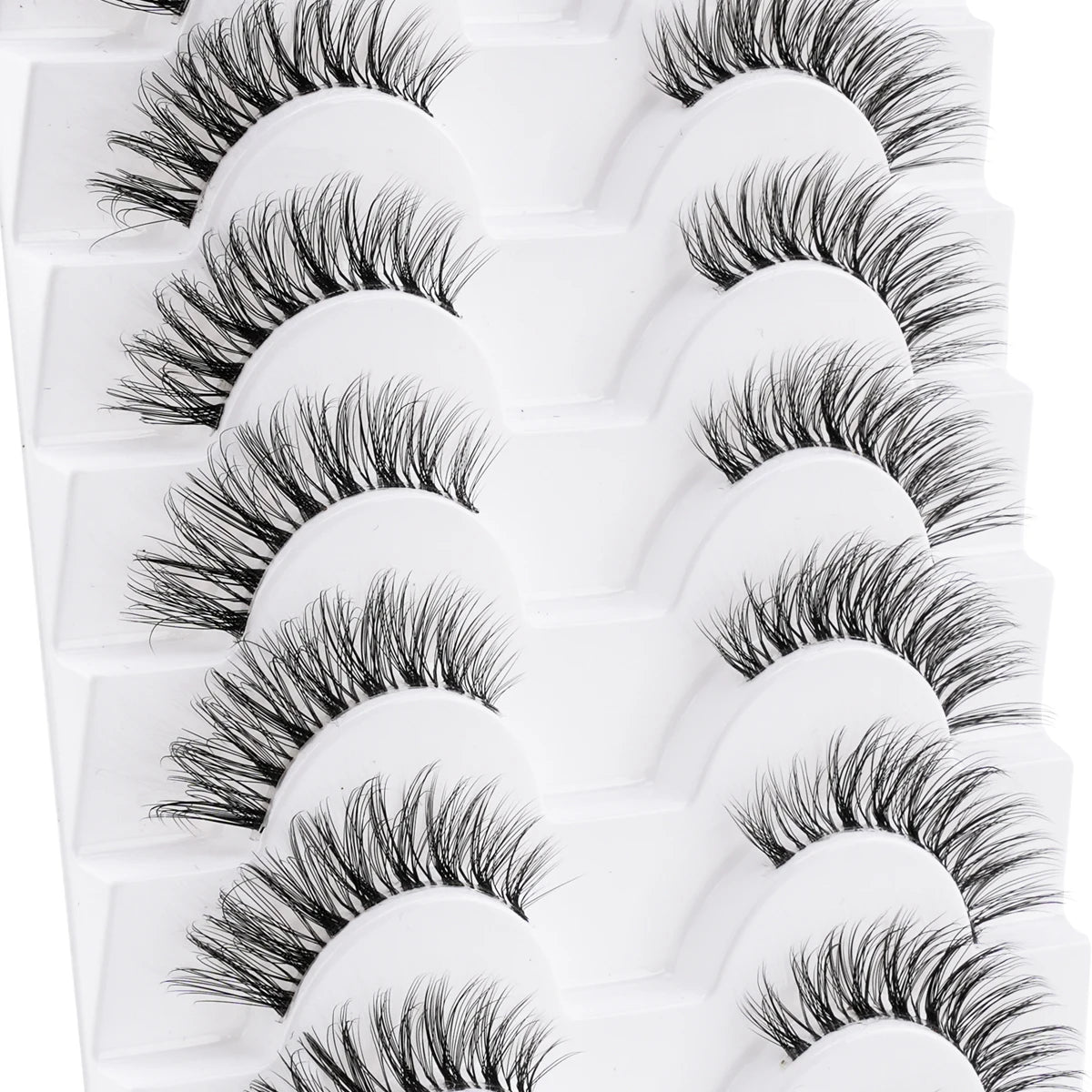 YSDO Eyelashes 5/10Pairs Fox Lashes Natural 3D Cat Eye Lashes Clear Stem False Eyelash Extension Makeup Faux Cils maquiagem HIP