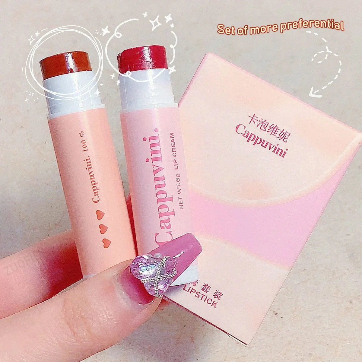 Jelly Tinted Lip Balm Moisturizing Colored Lip Stains Hydrating Waterproof Lipstick Gloss Base Pumpler Lip Care Primer Cream Set HIP