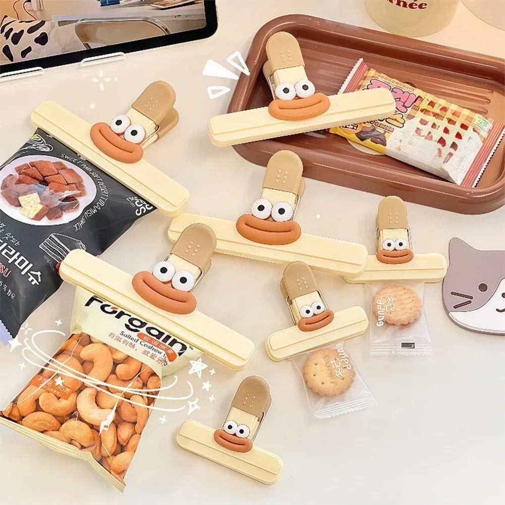 1Pc Creative Face Bag Sealing Clip Food Snack Clip Kitchen Tools Decorative Small Clip Refrigerator Plastic Food Bag Storage HIP