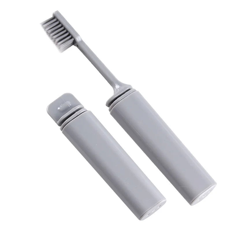 Travel Toothbrush Outdoor Camping Portable Folding Small Tooth Brush Traveling Toothbrushes for Adults Teeth Brushes HIP grey