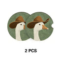Cowboy Goose Car Cup Holder Mats – Set of 2 Non-Slip Coasters Car Cup Holder Mats HIP black Other