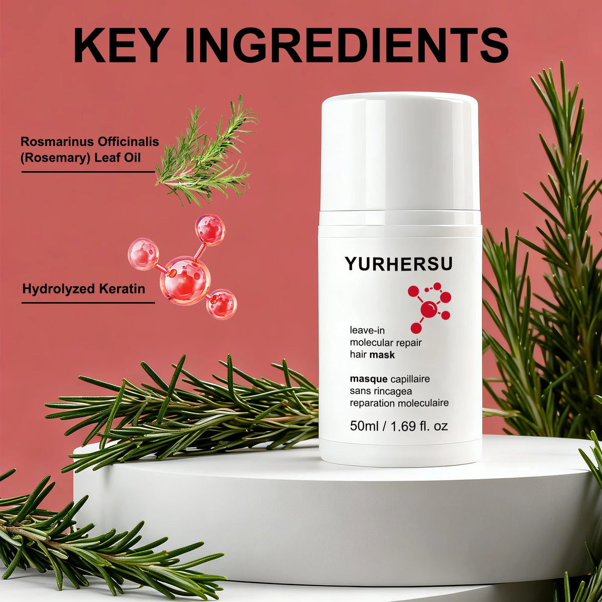 Molecular Repair Leave-In Hair Mask – Keratin Peptide 50ml Leave-In Hair Mask HIP