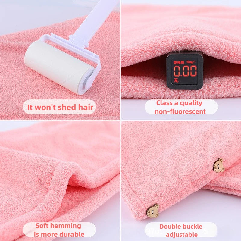 Microfiber Hair Towel Wrap – Quick Dry Absorbent Turban Microfiber Hair Towel HIP