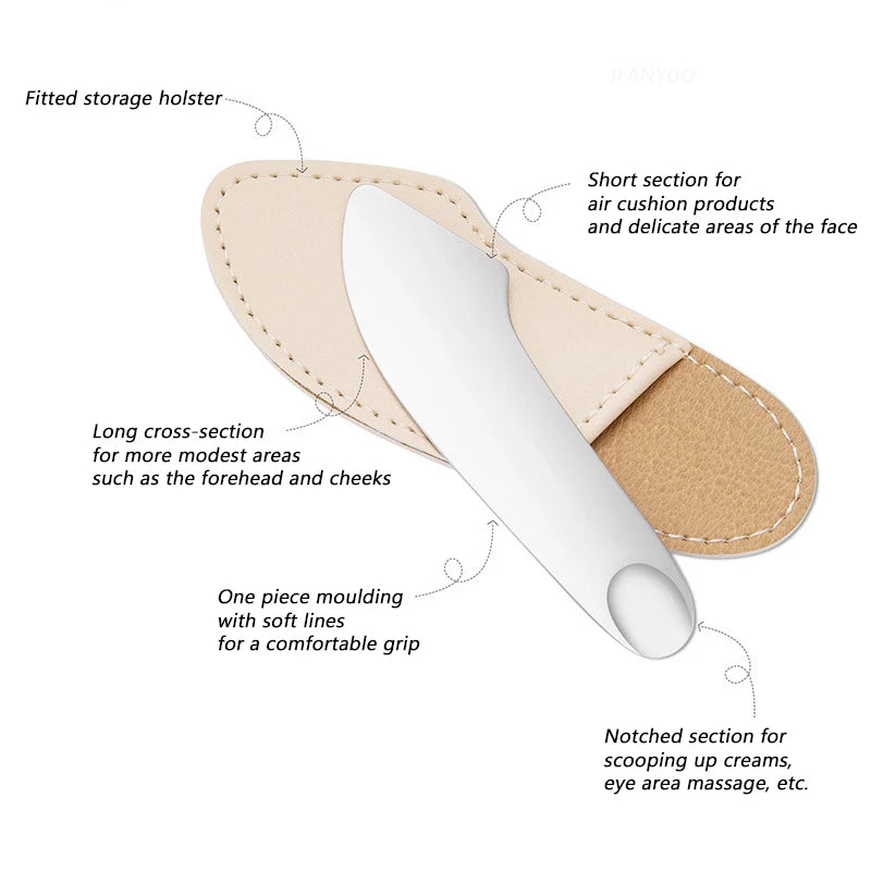 Stainless Steel Foundation Spatula Mask and Eye Cream Spoons Multi-functional Facial Scraping Metal Beauty & Skin Care Tools Set HIP
