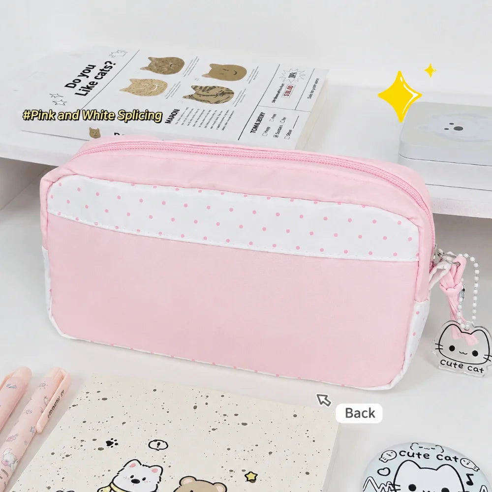 Kawaii Cat Print Pencil Case – Multi-Layer Large Capacity Pouch Pencil Case HIP