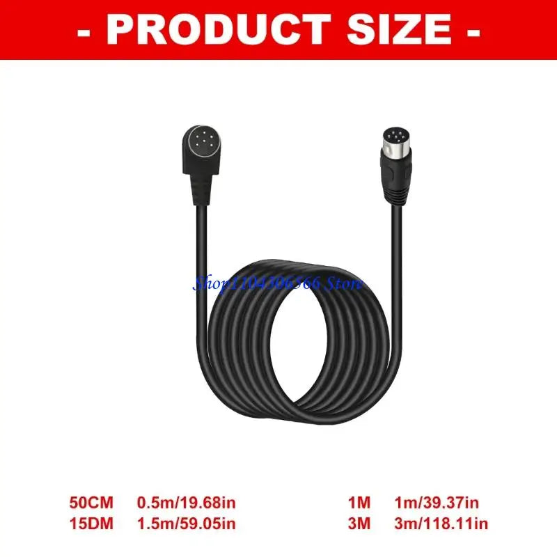 DIN 6 Pin Male to Male Audio Cable – Sound & Data Adapter Audio Adapter Cable HIP