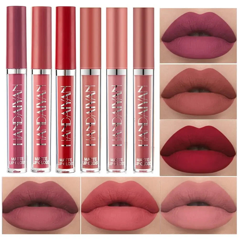 Handaiyan 12-Color Matte Velvet Liquid Lipstick – Waterproof Matte Liquid Lipstick HIP