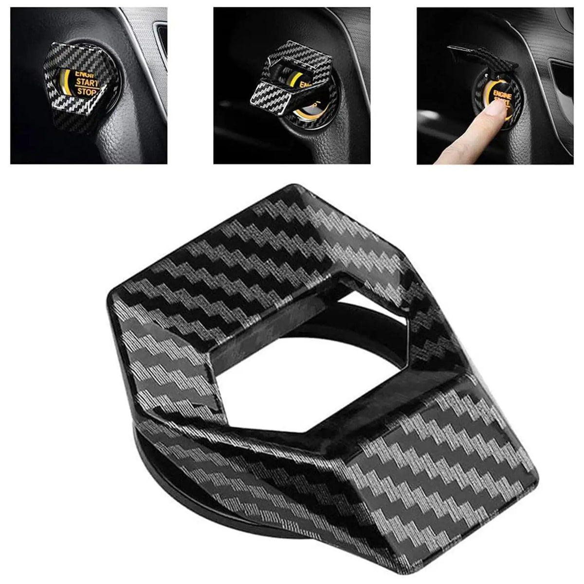 Car Engine Start Stop Switch Button Cover Decorative Auto Accessories Push Button Sticky Cover Car Interior Car-Styling HIP