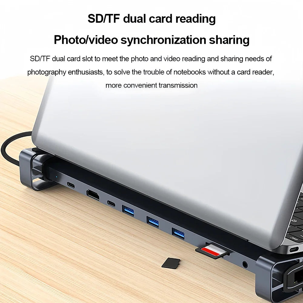 10-in-1 USB-C Docking Station – 4K HDMI, 100W PD, USB 3.0 USB-C Docking Station HIP