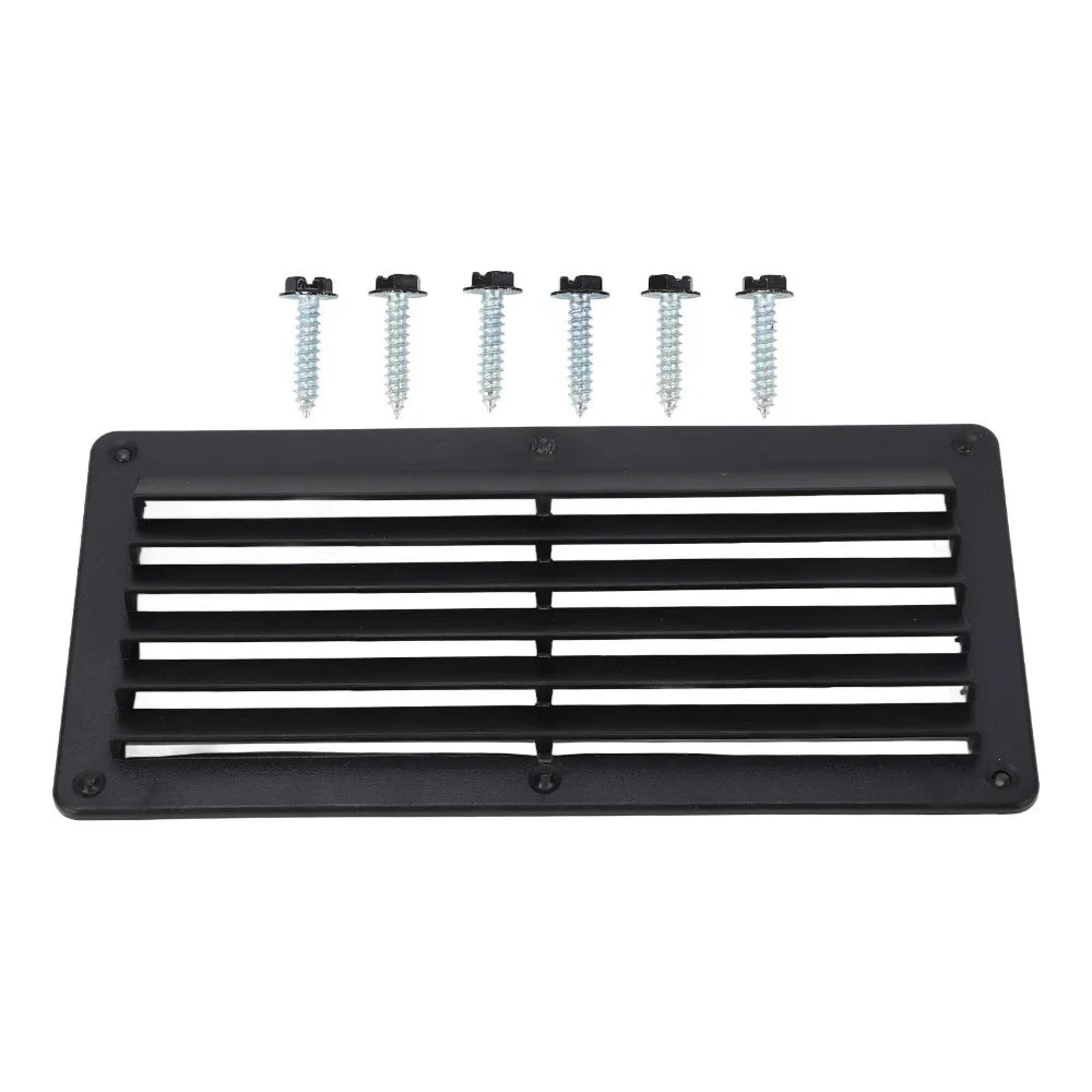 Black RV Air Vent Cover 10.4×5 in – ABS Rectangular Grill Air Vent Cover HIP 01