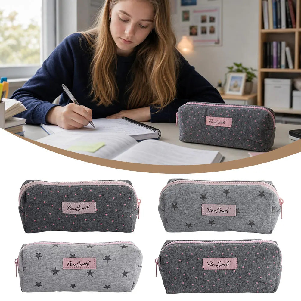 Large Capacity Korean Star Canvas Pencil Case & Pouch Canvas Pencil Case HIP