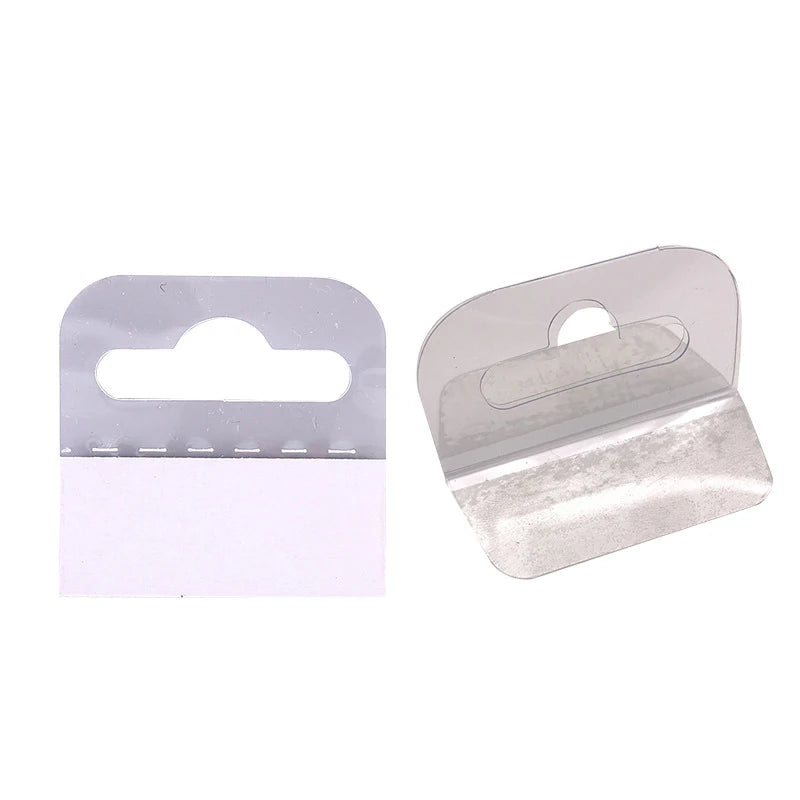 100-Pack PVC Adhesive Hang Tabs – Retail Peg Hook Hangers Retail Display Hangers HIP