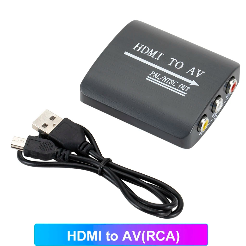 RCA to HDMI Converter Adapter 1080P – N64 Wii PS2 Xbox SNES AV to HDMI Adapter HIP A Style HDMI TO AV
