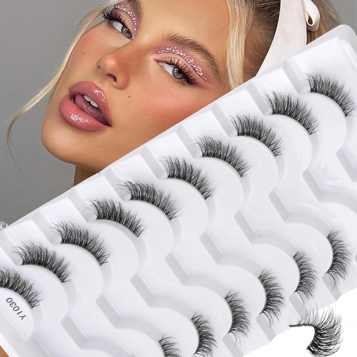 New Fox Half Eyelashes 3/10 Pairs 3D Mink Lashes Natural Eyelash Extension Cat Eye Eyelashes Makeup Tools Faux Cils Maquiagem HIP