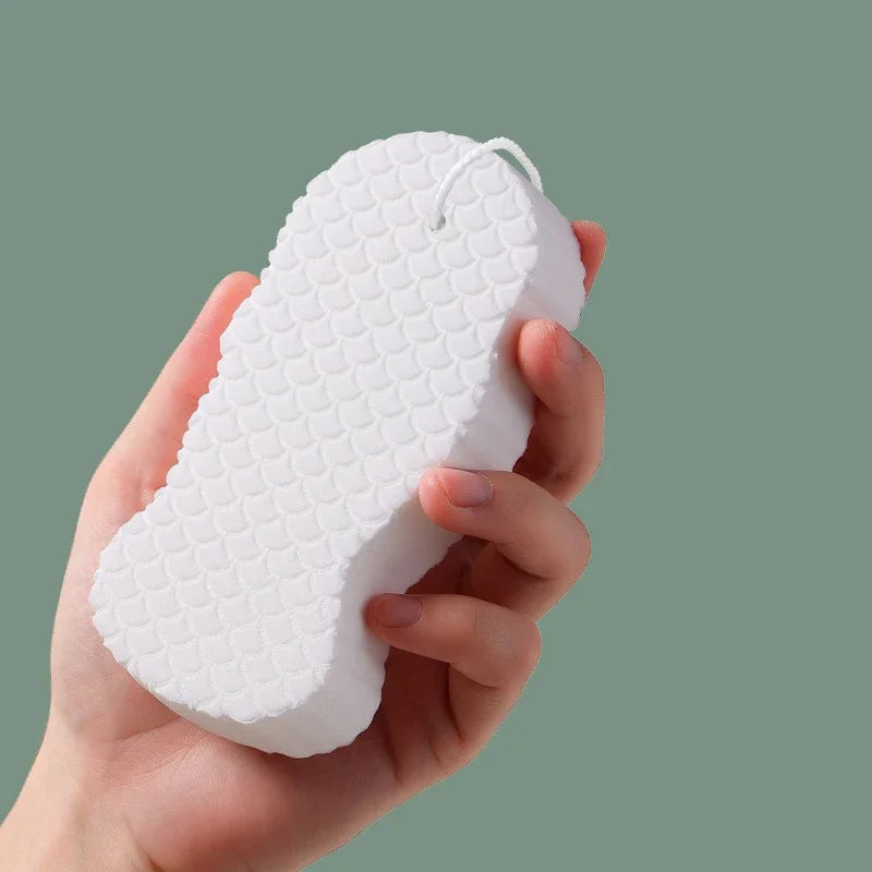 Soft Exfoliating Body Scrub Sponge for Baby & Adults – Bath Bath Scrub Sponge HIP C572-White