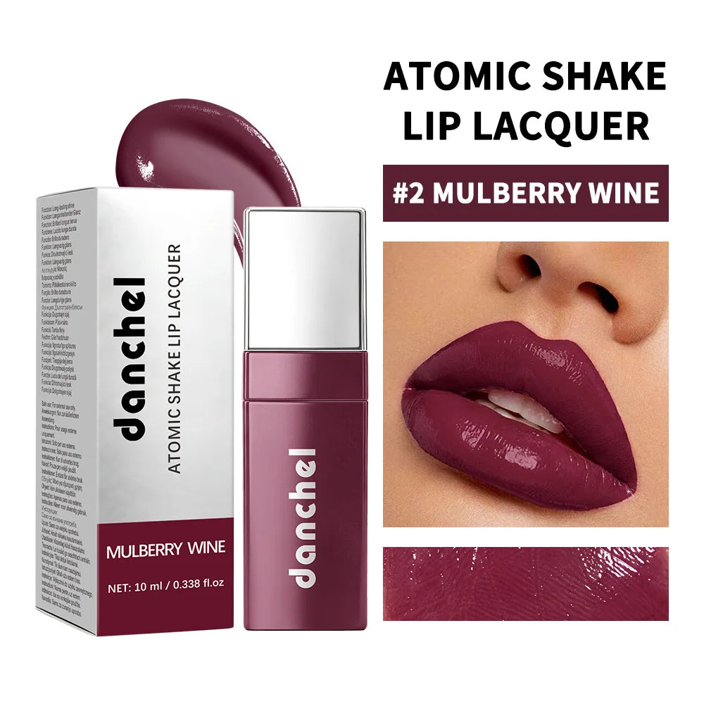 Lip Stain High-Shine Longwear Lipstick Long Lasting Lip Gloss Liquid Lipstick Makeup Lip Oil Lip Tint Gifts Makeup HIP 2Mulberry Wine