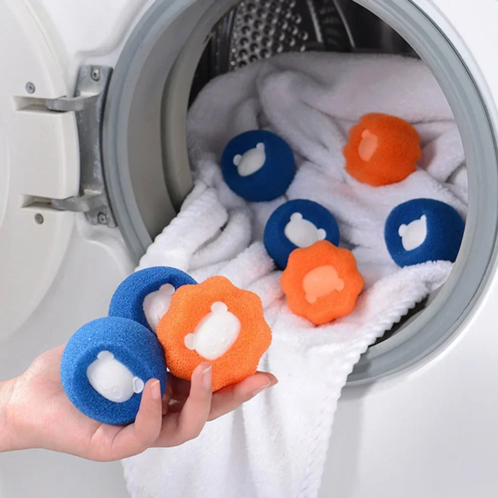 1/5pcs Laundry Ball Hair Remover Washing Machine Pet Clothes Cleaning Balls Fiber Collector Reusable Filtering Ball Lint Catcher HIP 5PC Orange