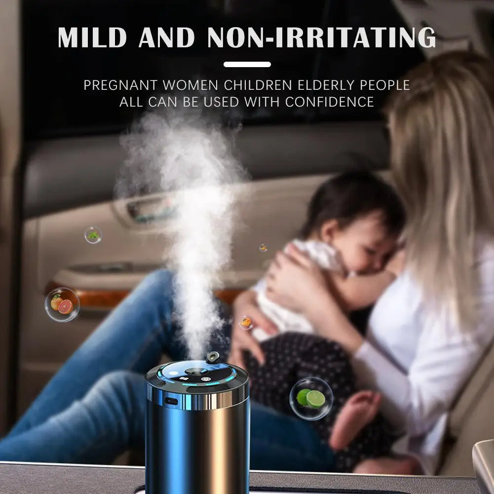 Smart Electric Car Fragrance With Digital Display 3 Modes Adjustable Mist Output Essential Diffuser Portable Car Air Purifier HIP