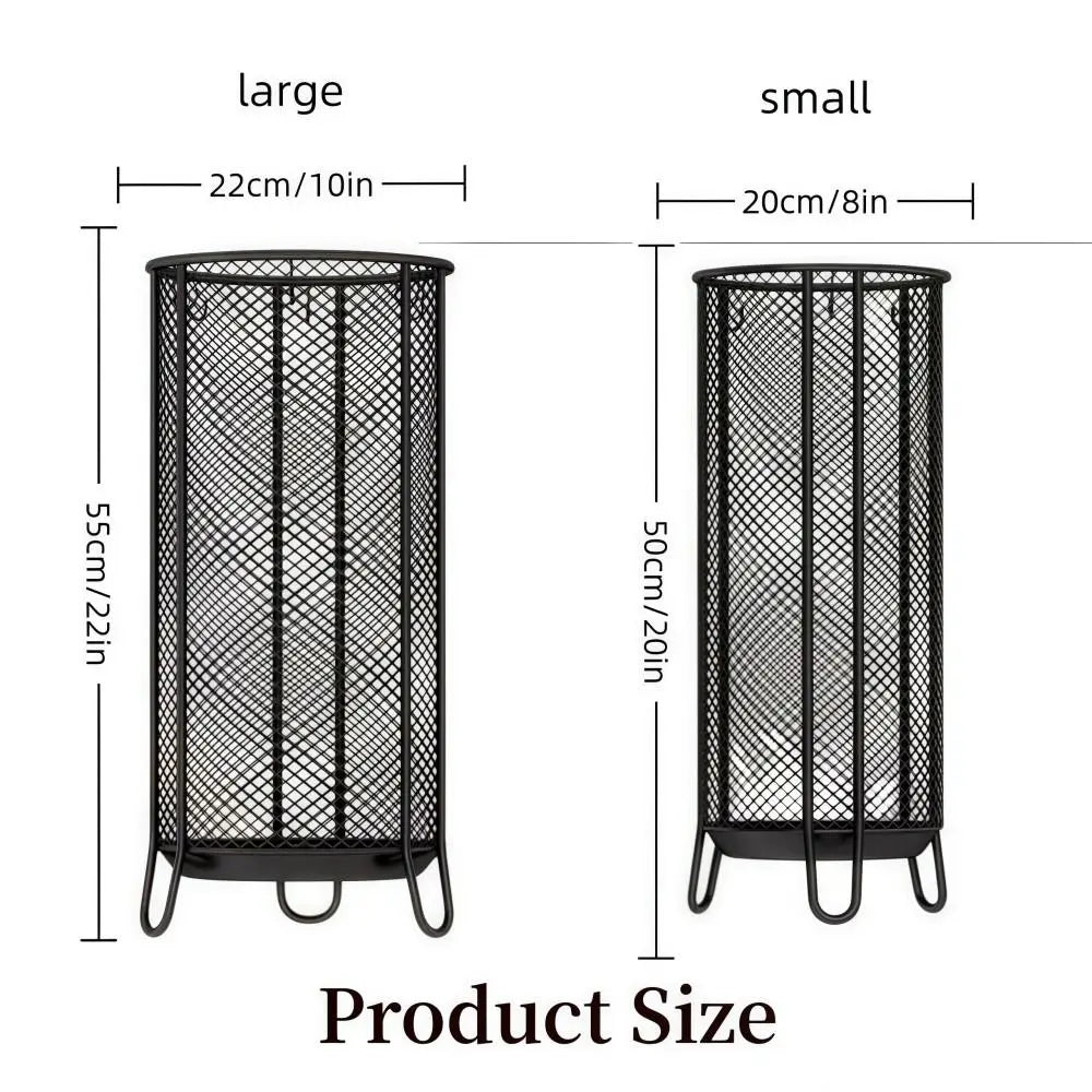 Metal Umbrella Stand with Drainage – Cylindrical Storage Rack Umbrella Stand HIP