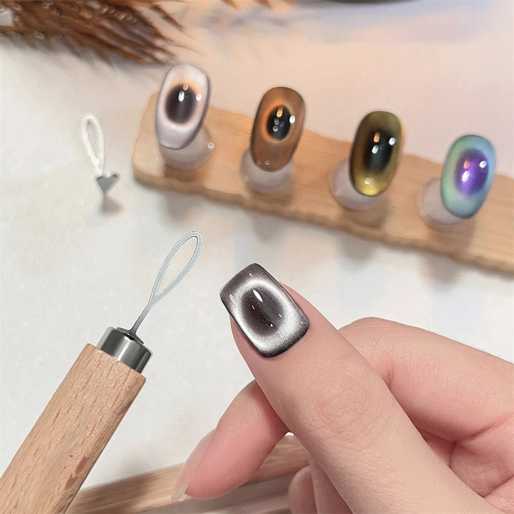 Oval Black Hole Cat Eye Magnet Set Hollow Effect Magnet Stick Create 3D Wave Empty Hole DIY Magnetic Tool Nail Polish Art Design HIP