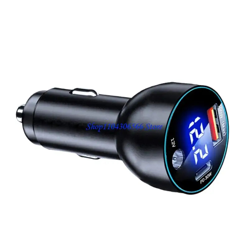 100W USB Car Charger LED Display | Multi-Port PD 30W Car Charger HIP