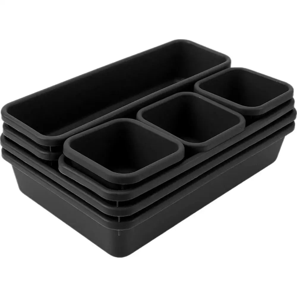 8pc/set Kitchen Bathroom Storage Trays Sundries Jewellery Holder Closet Cover Make Up Organizer Box Storage Drawer Storage Box HIP B