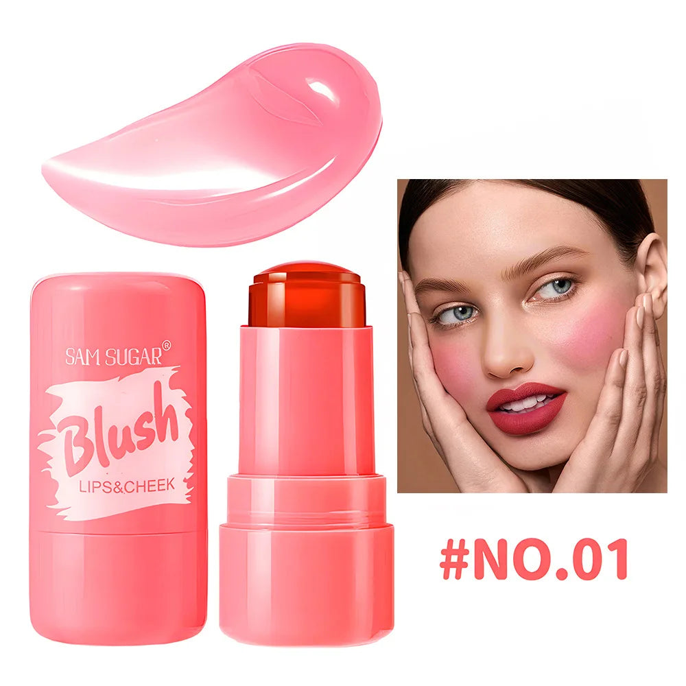SAM SUGAR Jelly Blush Stick – 3-in-1 Lip, Cheek & Eye Tint Jelly Blush Tint Stick HIP 01