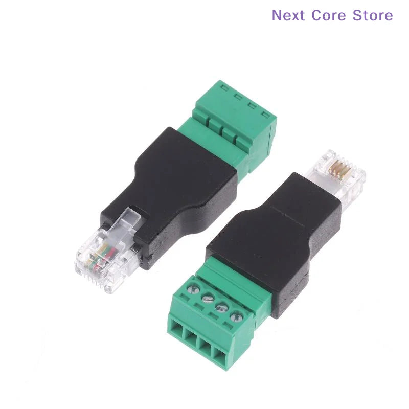 RJ11 6P4C Male to 4-Pin Screw Terminal Adapter | 1–2 Pack Phone Cable Adapter HIP