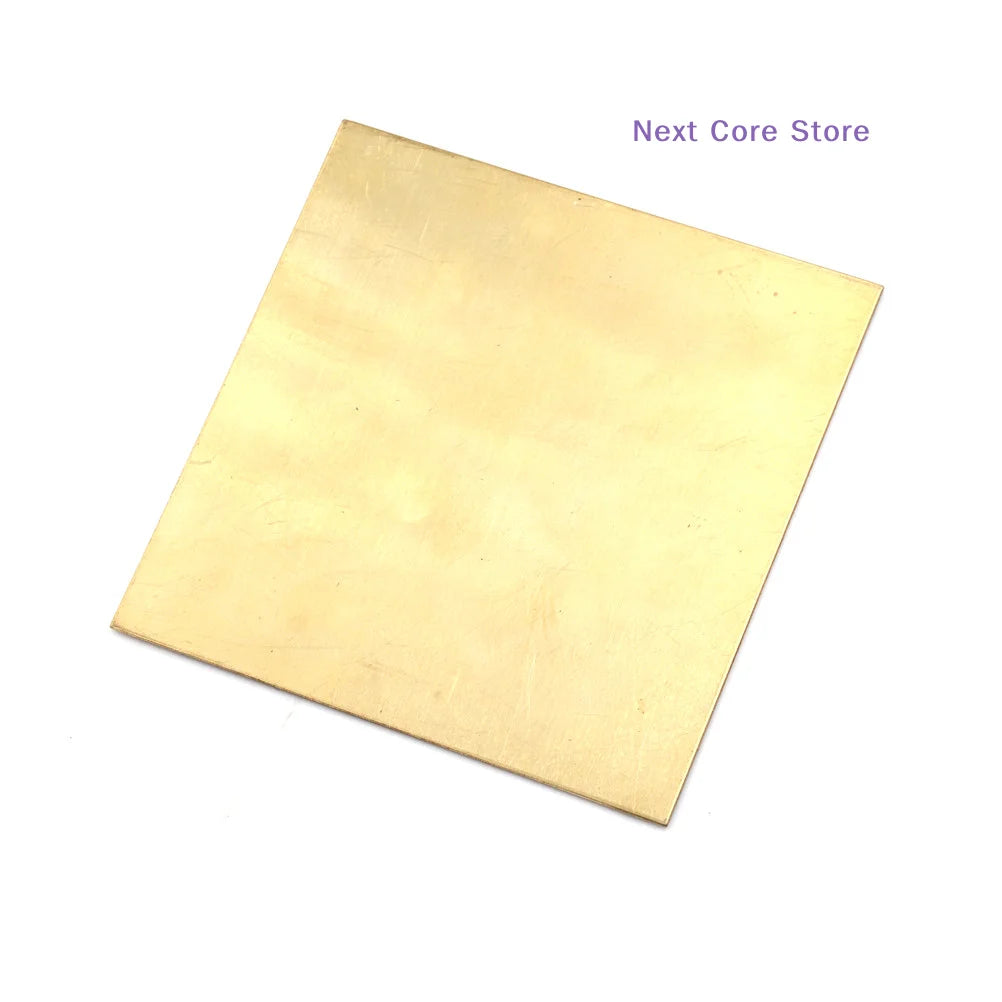 Brass Metal Sheet Foil Plate 100×100mm | 0.5–2mm DIY Parts Brass Metal Sheet HIP