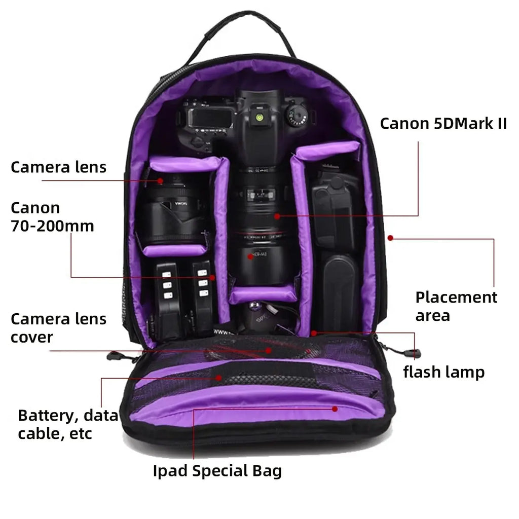 Waterproof DSLR Camera Backpack – Outdoor Photo Bag for Nikon Canon Camera Backpack HIP